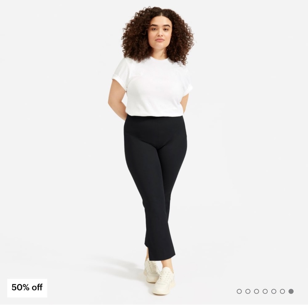 NWT Everlane Kick crop work pants (black, size 8)